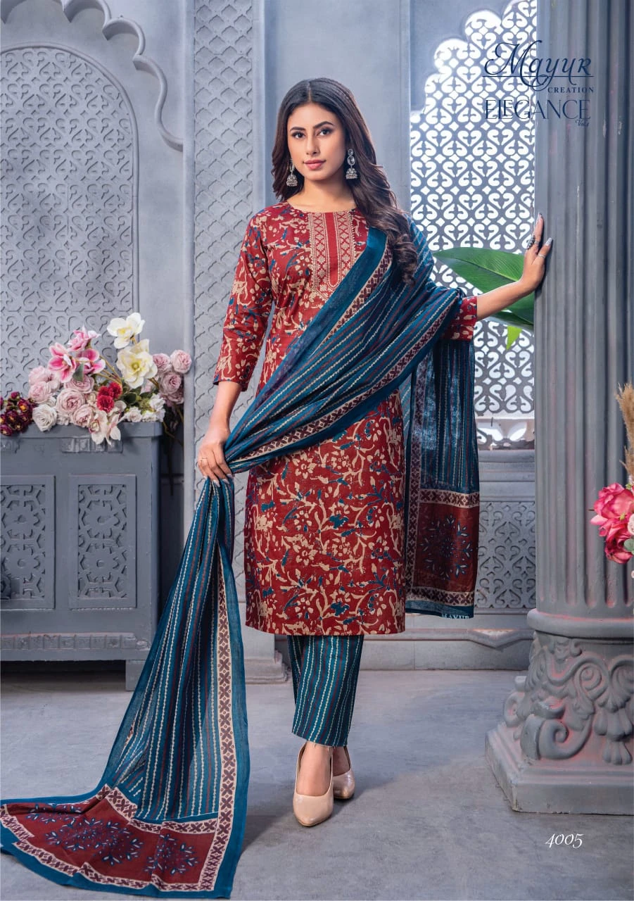 Mayur Elegance Vol 4 Cotton Wholesale Readymade Salwar Suit Catalog — Wholesale Salwar Suits, Mayur Dress wholesale from Surat - Gallery Image 4